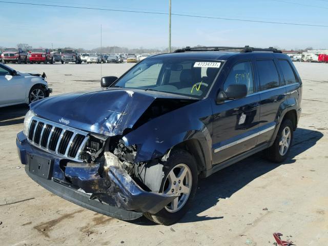 1J4HS58N05C557629 - 2005 JEEP GRAND CHER BLUE photo 2