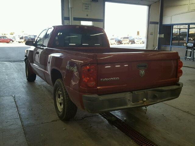 1D7HW22K77S129515 - 2007 DODGE DAKOTA ST MAROON photo 3