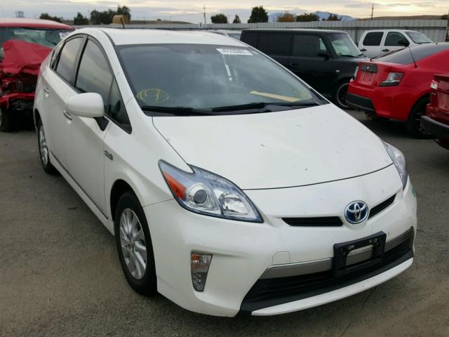 JTDKN3DP7E3052833 - 2014 TOYOTA PRIUS PLUG WHITE photo 1