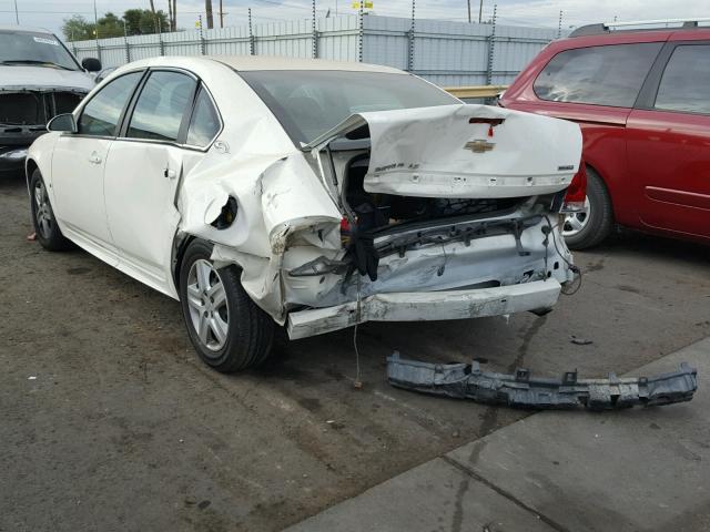 2G1WB57K291104721 - 2009 CHEVROLET IMPALA LS WHITE photo 3