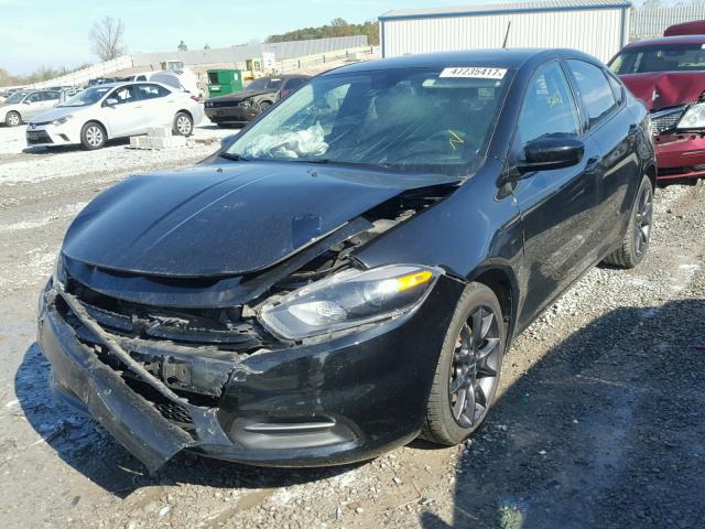 1C3CDFAA3GD592383 - 2016 DODGE DART SE BLACK photo 2