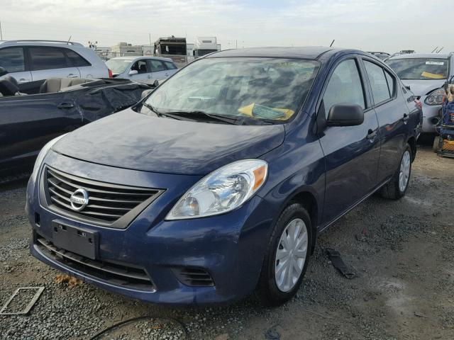 3N1CN7AP1EL820412 - 2014 NISSAN VERSA S BLUE photo 2