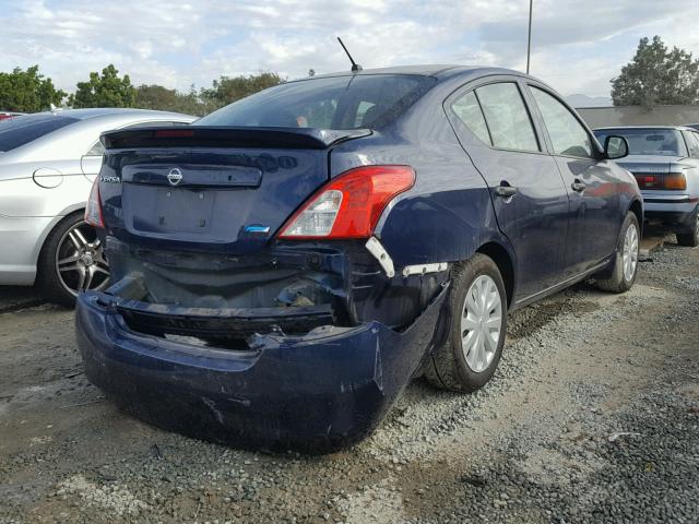 3N1CN7AP1EL820412 - 2014 NISSAN VERSA S BLUE photo 4