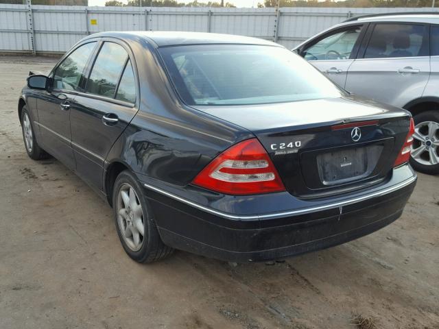 WDBRF61J94F480962 - 2004 MERCEDES-BENZ C 240 BLACK photo 3