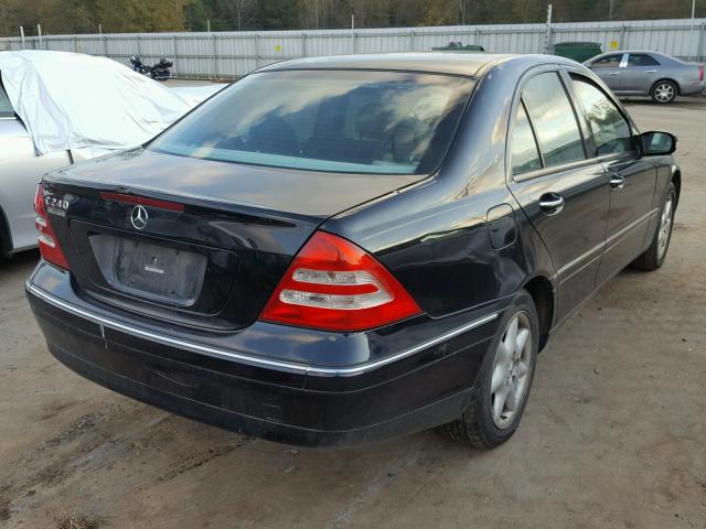 WDBRF61J94F480962 - 2004 MERCEDES-BENZ C 240 BLACK photo 4