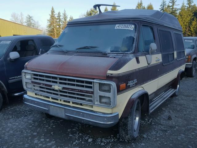 1GBEG25K3H7170657 - 1987 CHEVROLET SPORTVAN / BROWN photo 2