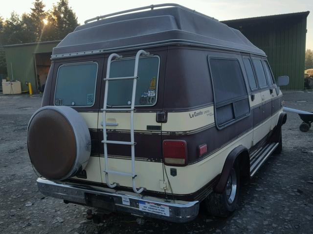 1GBEG25K3H7170657 - 1987 CHEVROLET SPORTVAN / BROWN photo 4