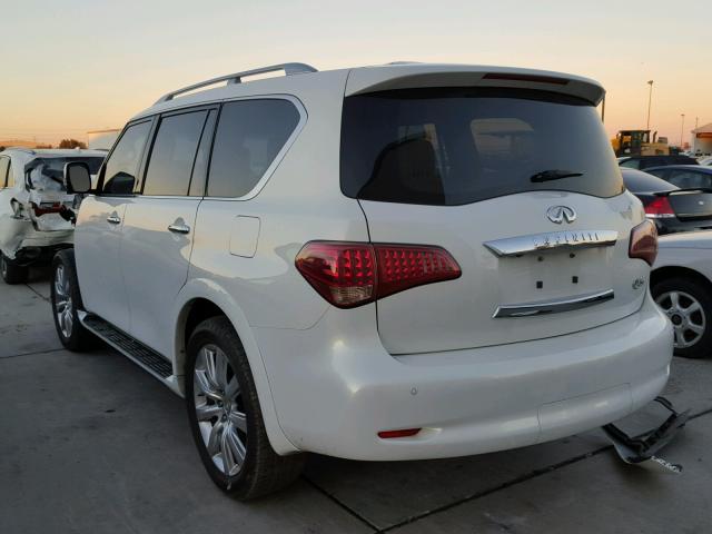 JN8AZ2ND5B9701329 - 2011 INFINITI QX56 WHITE photo 3