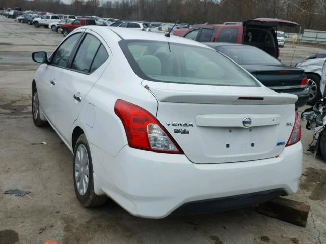 3N1CN7AP0FL814134 - 2015 NISSAN VERSA S WHITE photo 3