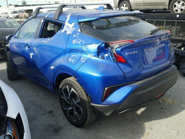 NMTKHMBX3JR016175 - 2018 TOYOTA C-HR XLE BLUE photo 3