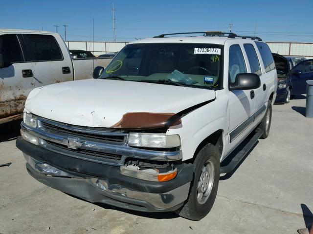 3GNEC16T61G223944 - 2001 CHEVROLET SUBURBAN C WHITE photo 2