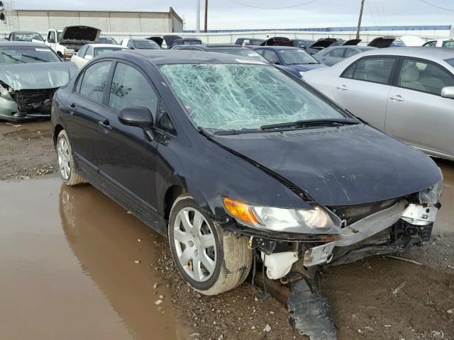 1HGFA16577L130108 - 2007 HONDA CIVIC LX BLACK photo 1