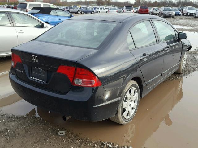 1HGFA16577L130108 - 2007 HONDA CIVIC LX BLACK photo 4