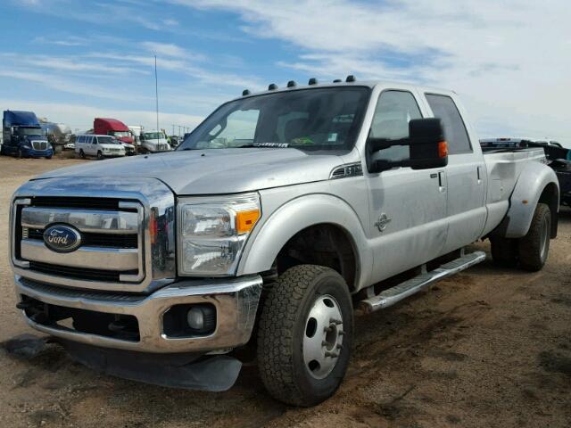 1FT8W3DT2BEB17415 - 2011 FORD F350 SUPER SILVER photo 2