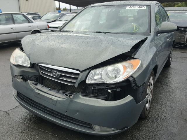 KMHDU46D79U712255 - 2009 HYUNDAI ELANTRA GL GRAY photo 2