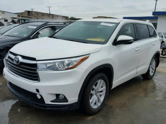 5TDZKRFH3GS143180 - 2016 TOYOTA HIGHLANDER WHITE photo 2