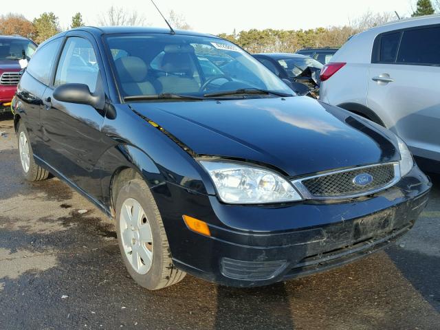 1FAHP31N37W208641 - 2007 FORD FOCUS ZX3 BLACK photo 1