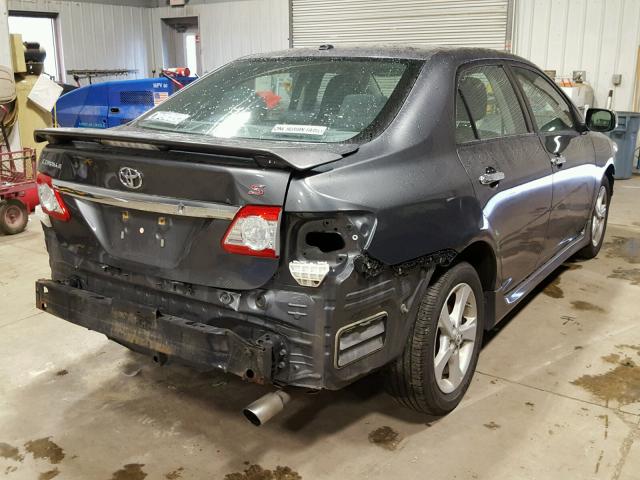 2T1BU4EE7BC664474 - 2011 TOYOTA COROLLA BA GRAY photo 4