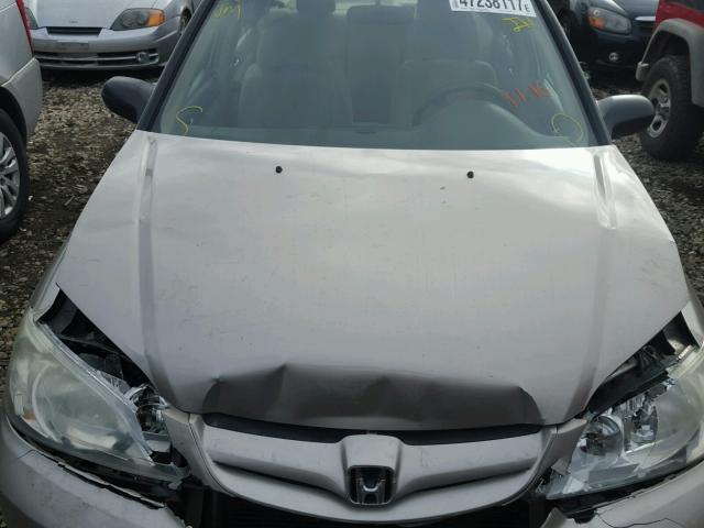 1HGES155X4L000071 - 2004 HONDA CIVIC LX BEIGE photo 7