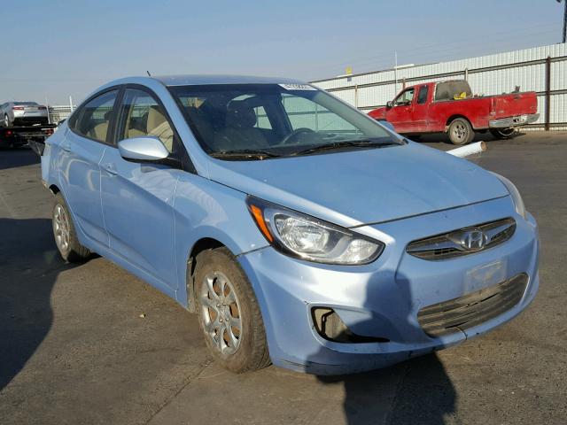 KMHCT4AE4EU627379 - 2014 HYUNDAI ACCENT GLS BLUE photo 1