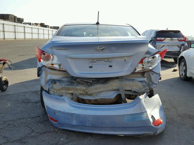 KMHCT4AE4EU627379 - 2014 HYUNDAI ACCENT GLS BLUE photo 9