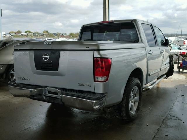 1N6BA07A55N570734 - 2005 NISSAN TITAN XE SILVER photo 4