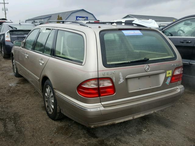 WDBJH65J2YB018967 - 2000 MERCEDES-BENZ E 320 BEIGE photo 3