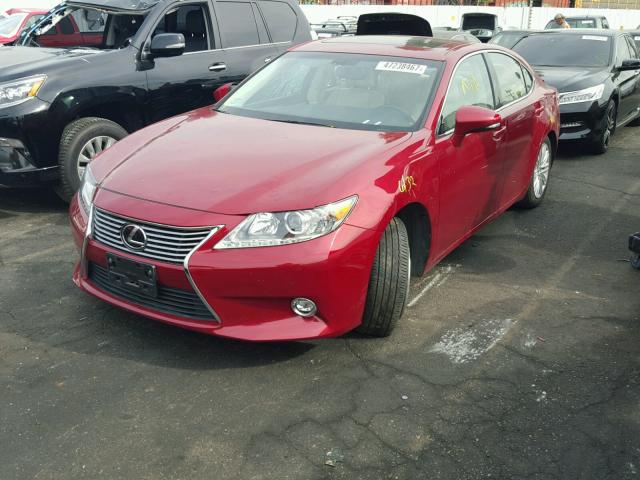 JTHBK1GG4E2095488 - 2014 LEXUS ES 350 RED photo 2