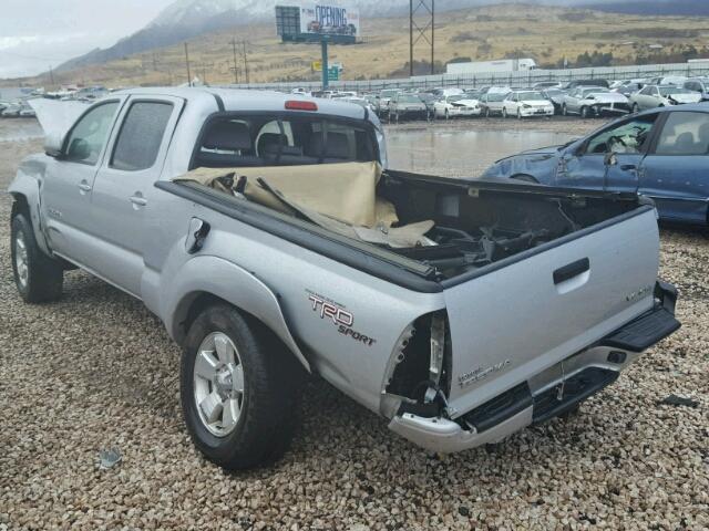 5TEMU52N35Z138554 - 2005 TOYOTA TACOMA DOU GRAY photo 3