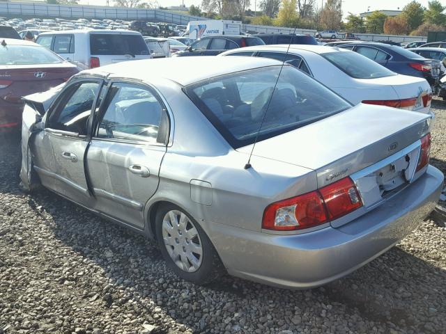 KNAGD126555389090 - 2005 KIA OPTIMA LX SILVER photo 3