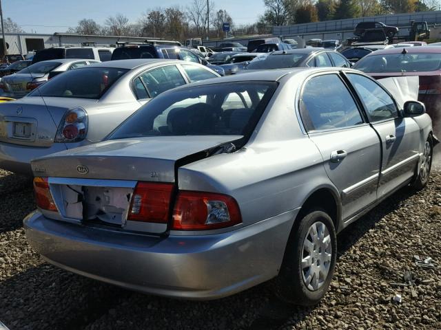 KNAGD126555389090 - 2005 KIA OPTIMA LX SILVER photo 4