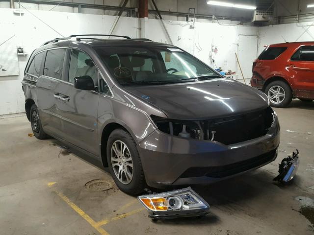 5FNRL5H65CB134478 - 2012 HONDA ODYSSEY EX GRAY photo 1