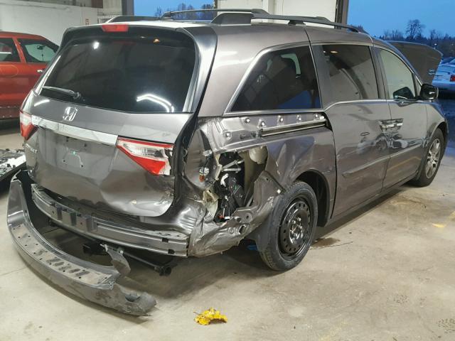 5FNRL5H65CB134478 - 2012 HONDA ODYSSEY EX GRAY photo 4