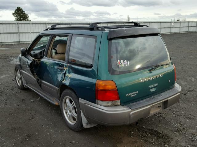 JF1SF6559WH761723 - 1998 SUBARU FORESTER S GREEN photo 3