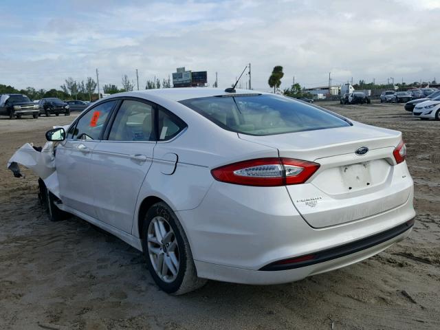 3FA6P0H75ER362992 - 2014 FORD FUSION SE WHITE photo 3