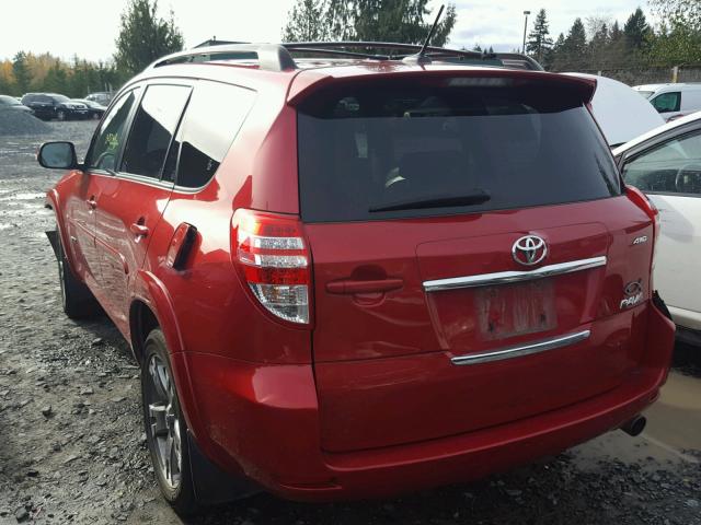 JTMRF4DV4B5042826 - 2011 TOYOTA RAV4 SPORT RED photo 3