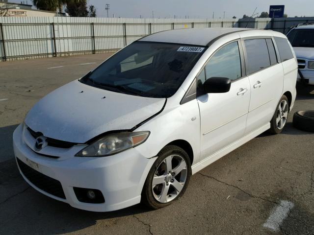 JM1CR29L170137406 - 2007 MAZDA 5 WHITE photo 2