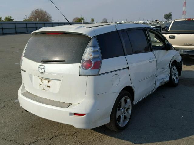 JM1CR29L170137406 - 2007 MAZDA 5 WHITE photo 4