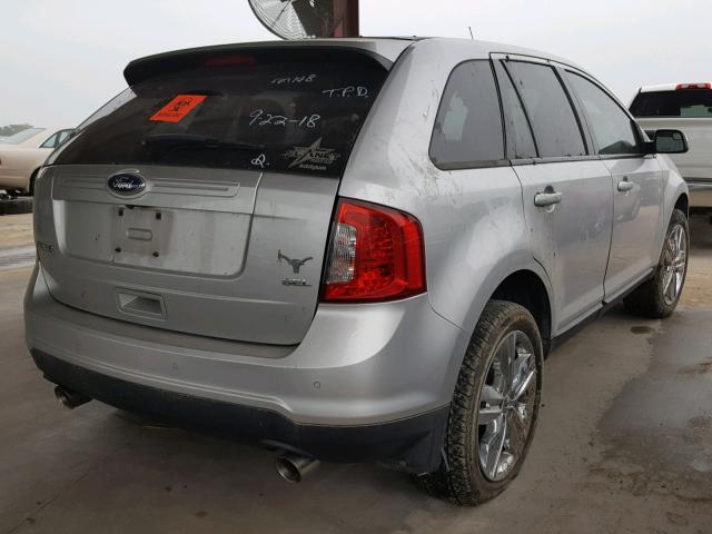 2FMDK3JC2CBA91177 - 2012 FORD EDGE SEL SILVER photo 4