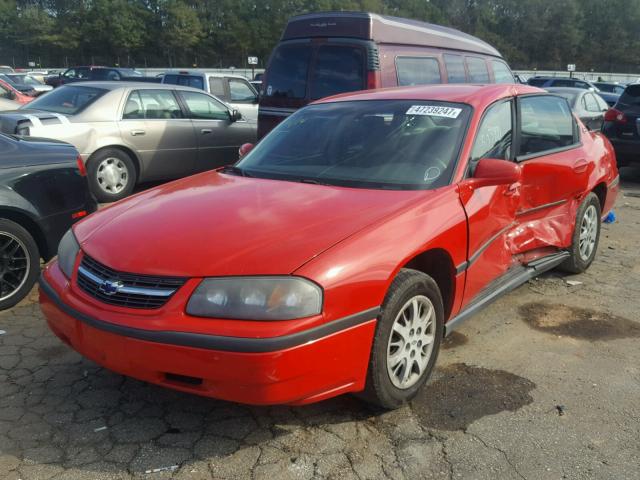 2G1WF52E219259331 - 2001 CHEVROLET IMPALA RED photo 2