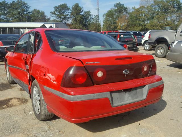 2G1WF52E219259331 - 2001 CHEVROLET IMPALA RED photo 3