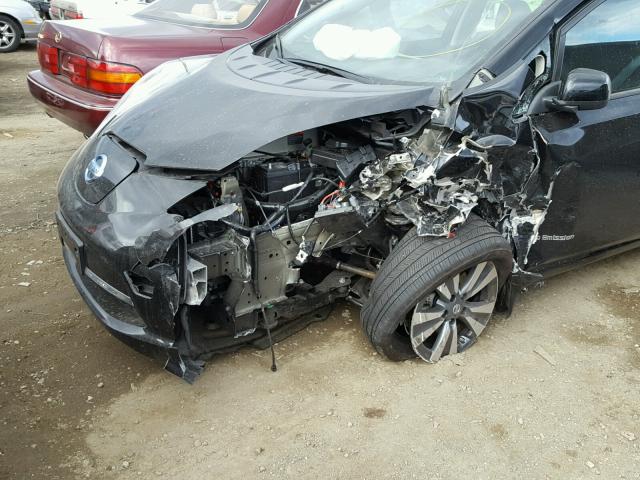 1N4BZ0CP0HC304565 - 2017 NISSAN LEAF S BLACK photo 9