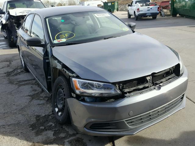 3VW1K7AJ4EM431781 - 2014 VOLKSWAGEN JETTA BASE GRAY photo 1