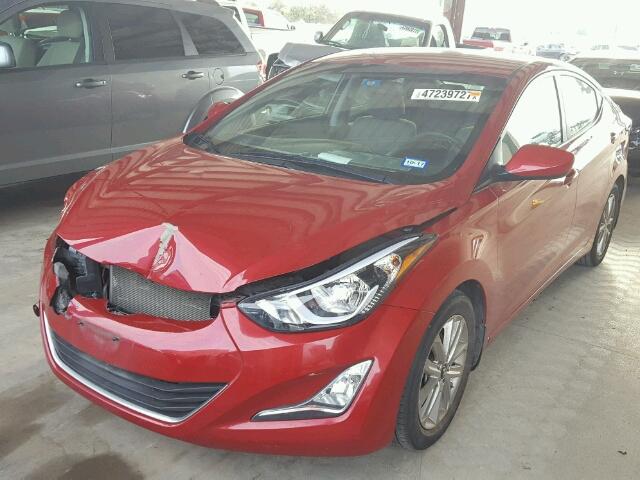 KMHDH4AE5FU303901 - 2015 HYUNDAI ELANTRA SE RED photo 2