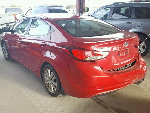 KMHDH4AE5FU303901 - 2015 HYUNDAI ELANTRA SE RED photo 3