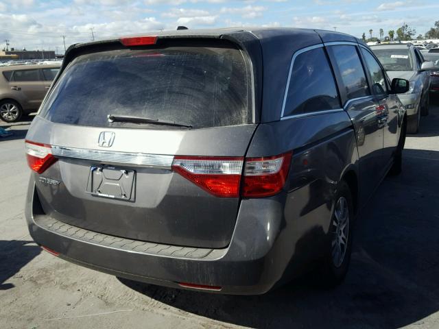 5FNRL5H63DB033800 - 2013 HONDA ODYSSEY EX GRAY photo 4