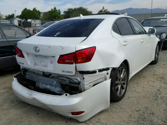 JTHBK262X85073851 - 2008 LEXUS IS 250 WHITE photo 4