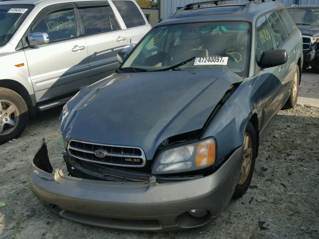 4S3BH806417636515 - 2001 SUBARU LEGACY OUT GREEN photo 2