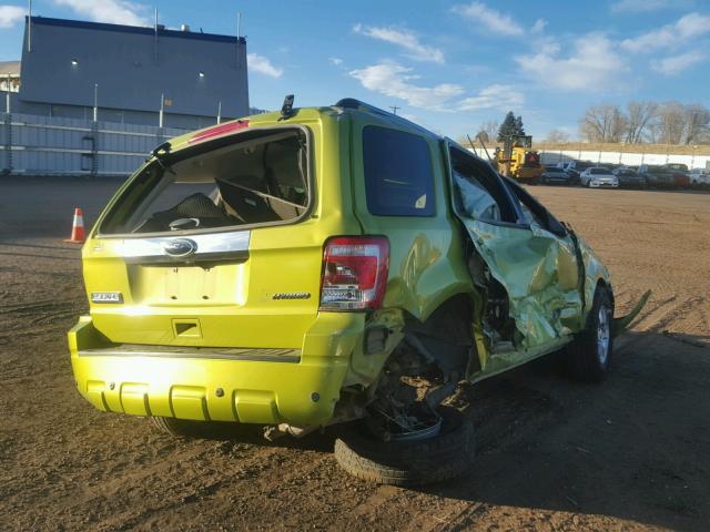 1FMCU5K34BKC63388 - 2011 FORD ESCAPE HYB GREEN photo 4