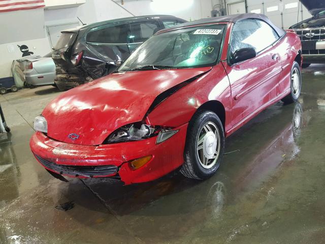 4G1JF32T8VB100913 - 1997 CHEVROLET CAVALIER L RED photo 2